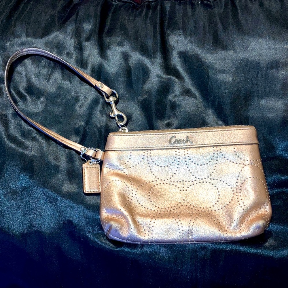Coach Gold Wristlet